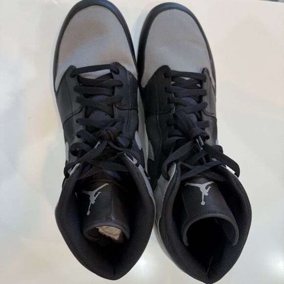 Size 18 Nike Air Jordan 1 TD Mid Shadow Grey Football Cleats AR5604-002 Lunarlon main image 4